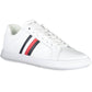 Chic White Lace-Up Sneakers with Logo Detail