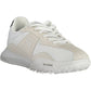 Sleek White Lace-up Sneakers