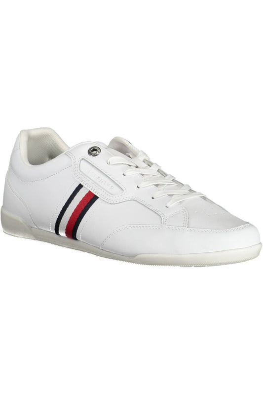 Eco-Conscious White Sneakers with Logo Detail