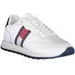 Sleek White Lace-Up Sports Sneakers