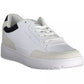 Sleek White Lace-Up Sneakers with Logo Detail