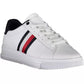 Elevated White Leather Sneakers with Logo