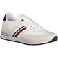 Sleek White Lace-Up Sports Sneakers