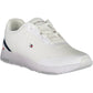 Sleek White Lace-up Sports Sneakers