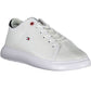 Eco-Conscious White Sports Sneakers with Logo Detail