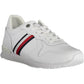 Sleek White Lace-up Sports Sneakers