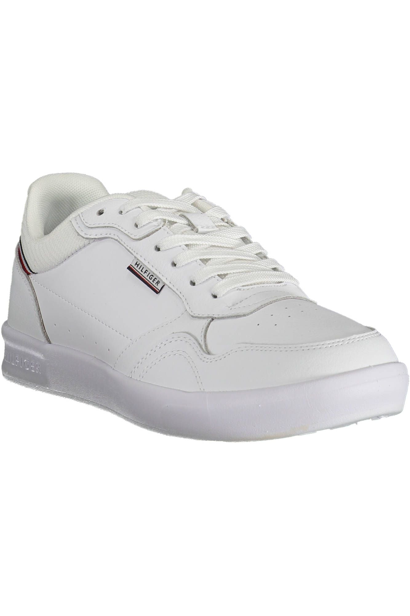 Eco-Conscious White Sneakers with Logo Detail