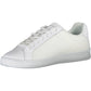 Chic White Laced Sneakers With Logo Detail