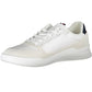 Sleek White Lace-Up Sports Sneakers
