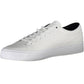 Sleek White Lace-Up Sneakers with Logo Detail