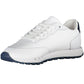 Sleek White Lace-Up Sports Sneakers