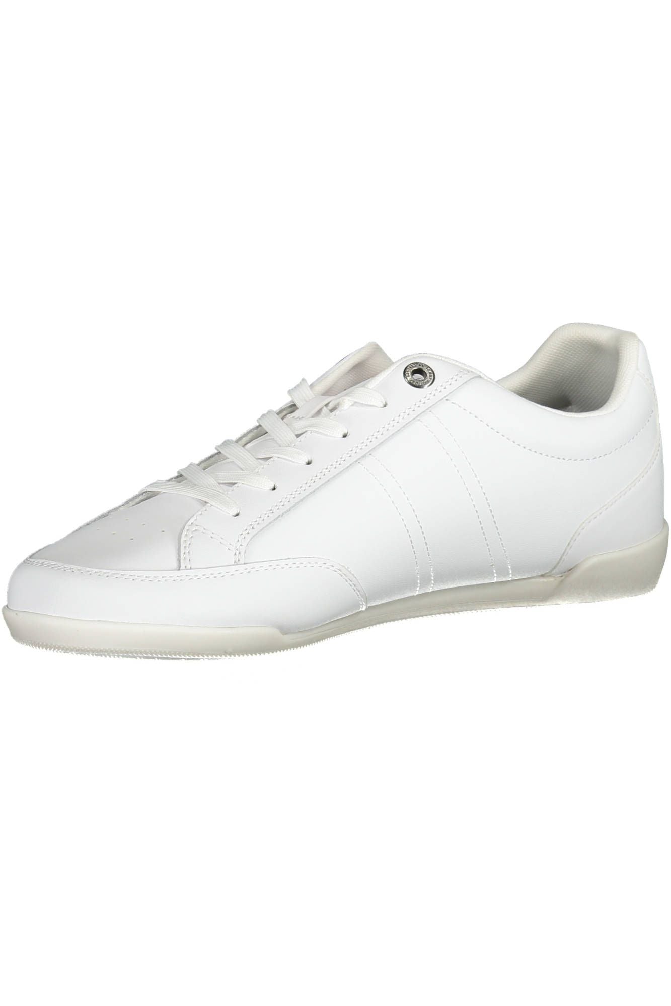 Eco-Conscious White Sneakers with Logo Detail