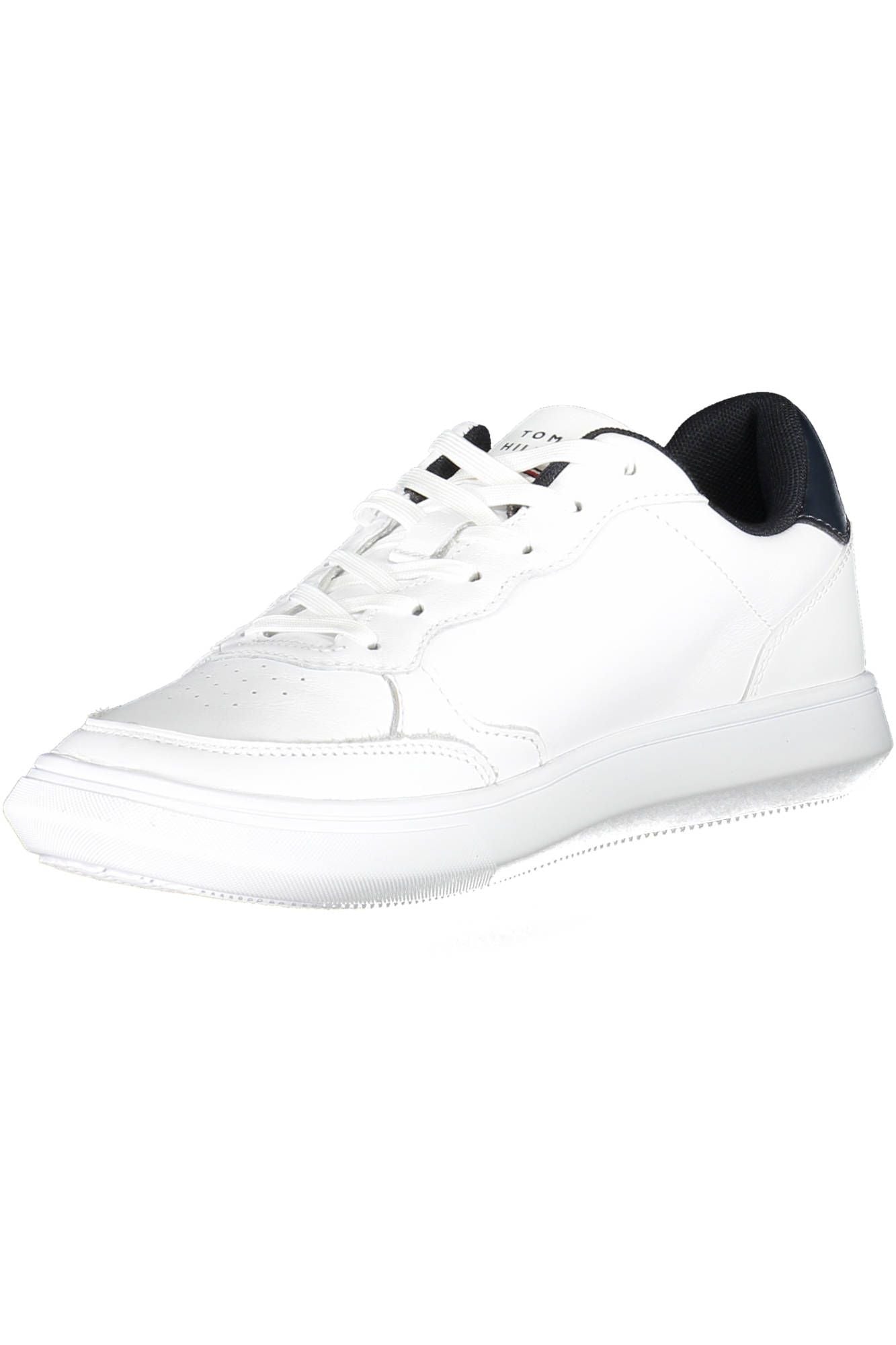 Sleek White Leather Sneakers with Embroidery Detail