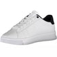 Elevated White Leather Sneakers with Logo