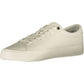 Elegant White Lace-Up Sneakers with Logo Detail