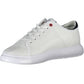Eco-Conscious White Sports Sneakers with Logo Detail