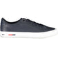 Eco-Conscious Blue Sneakers with Logo Detail