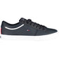 Eco-Conscious Blue Sneakers with Embroidered Logo
