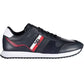 Eco-Conscious Blue Sneakers with Logo Accent