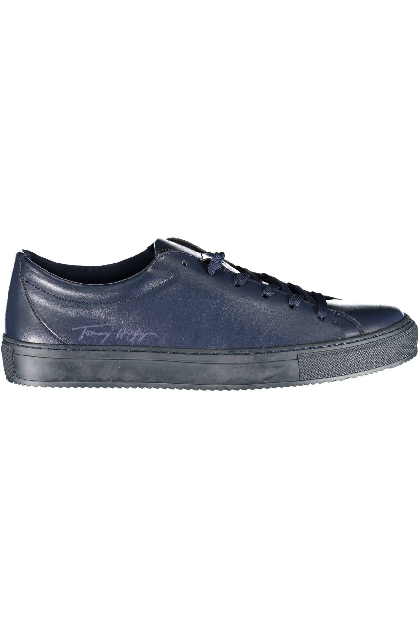 Sleek Blue Lace-Up Sports Sneakers