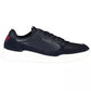 Chic Blue Lace-Up Sneakers with Logo Detail
