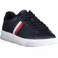 Sleek Blue Sneakers with Iconic Contrast Detail