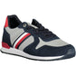 Eco-Chic Blue Lace-Up Sports Sneakers