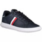 Bold Blue Lace-Up Sneakers with Contrast Accents