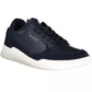 Chic Blue Lace-Up Sneakers with Logo Detail