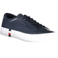 Sleek Blue Sports Sneakers with Contrast Detail