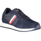 Eco-Conscious Blue Sneakers with Logo Detailing