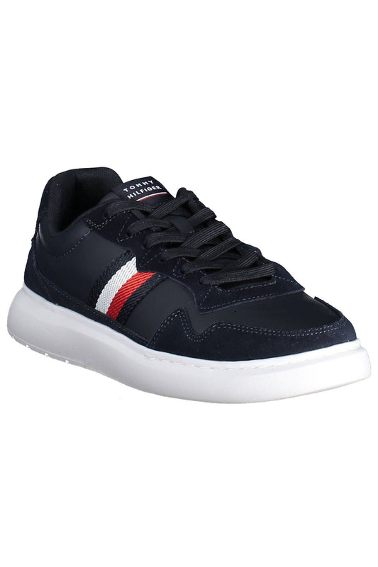 Sleek Blue Lace-Up Sports Sneakers