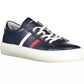 Chic Leather Lace-Up Sneakers with Contrast Detail