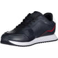Eco-Conscious Blue Sneakers with Logo Accent