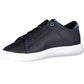 Chic Blue Lace-Up Sneakers with Logo Detail