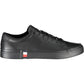 Eco-Conscious Black Lace-Up Sneakers with Logo