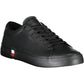 Eco-Conscious Black Lace-Up Sneakers with Logo