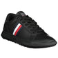 Sleek Black Lace-Up Sneakers with Contrast Details