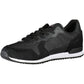 Sleek Black Sports Sneakers with Contrasting Accents