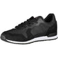 Sleek Black Sports Sneakers with Contrasting Accents