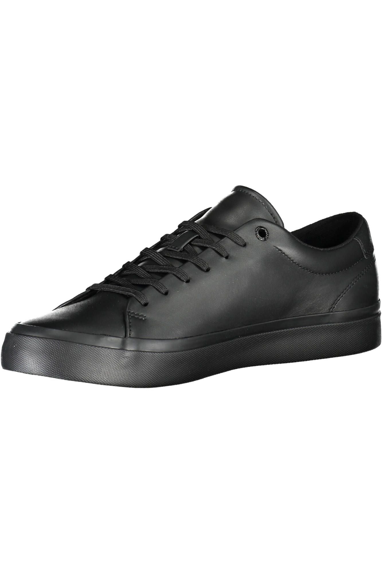 Eco-Conscious Black Lace-Up Sneakers with Logo