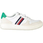 Sleek Green Lace-Up Sports Sneakers