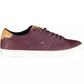 Purple Lace-Up Sneakers with Contrast Sole