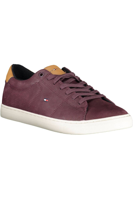 Sleek Purple Lace-Up Sports Sneakers