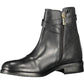 Chic Black Ankle Boots with Contrasting Zip Detail