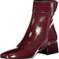 Chic Purple Low Boots with Contrasting Sole