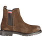 Elegant Ankle Boots with Contrasting Elastic Detail