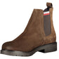 Elegant Ankle Boots with Contrasting Elastic Detail