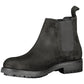 Sleek Black Ankle Boots with Iconic Logo