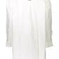Chic White Maxi Shirt with Italian Collar